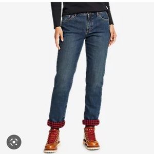 Eddie Bauer flannel lined jeans
